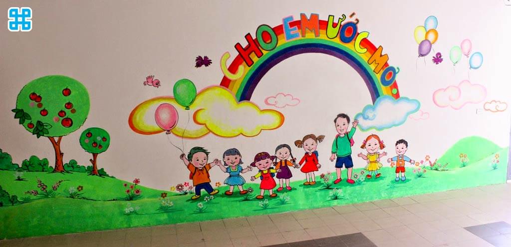 decal trang trí trong trường học
