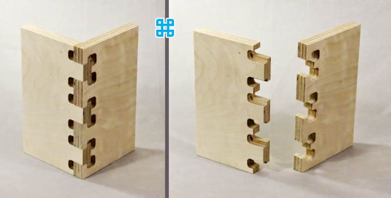 chỉ có độ tinh xảo của cnc mới làm cho 2 miếng gỗ ghép vào nhau thế này được