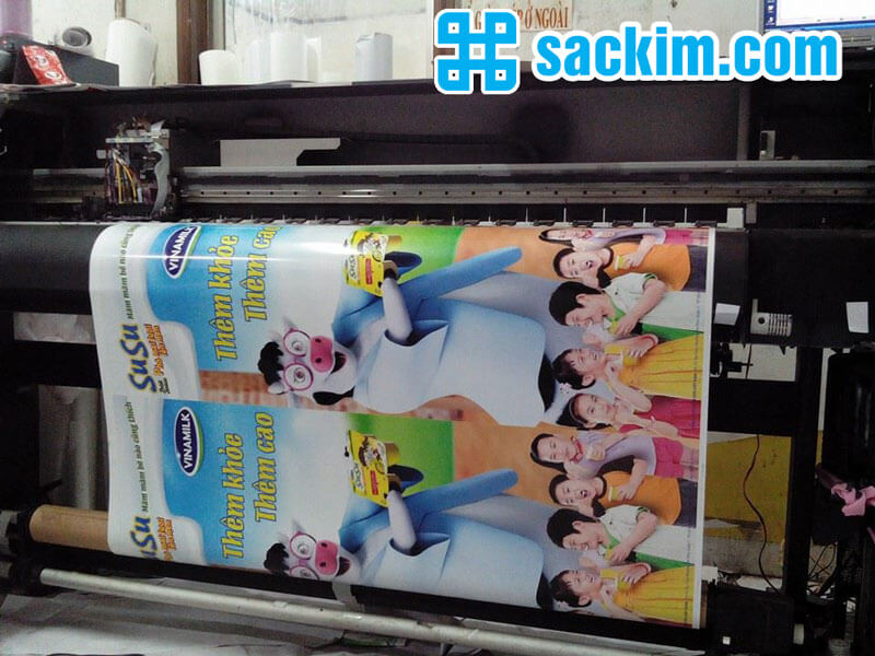 Máy in decal mực dầu với 4 hệ màu CMYK