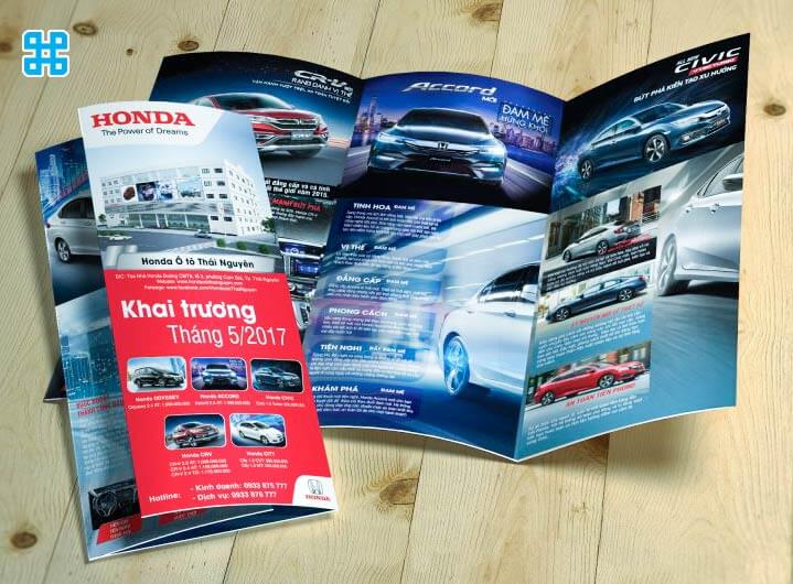 Tờ rơi mừng quảng bá khai trương của hãng Honda