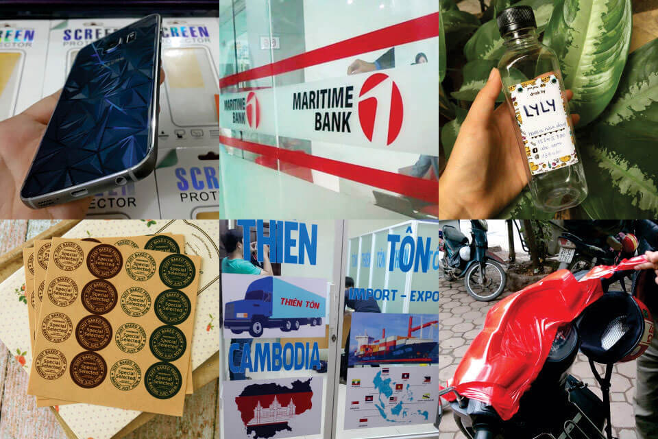 Ừng dụng phổ biển của decal trong thực tế là rất rõ ràng