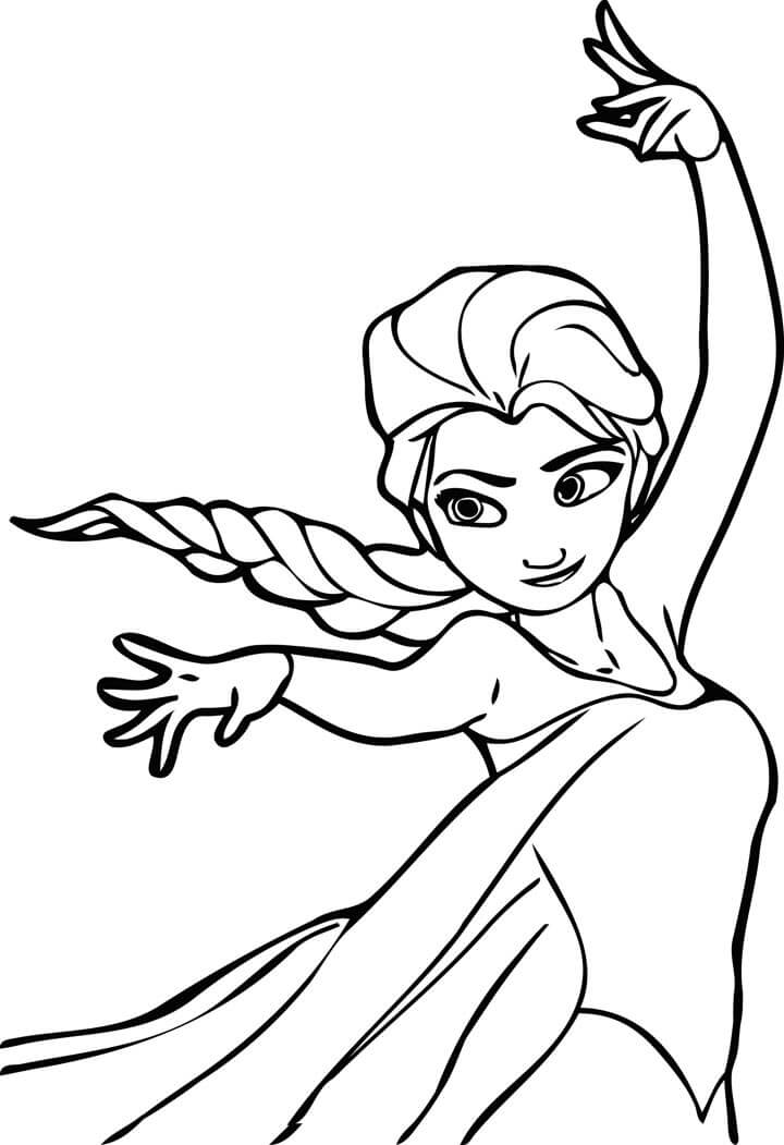 In tranh tô màu công chúa Elsa