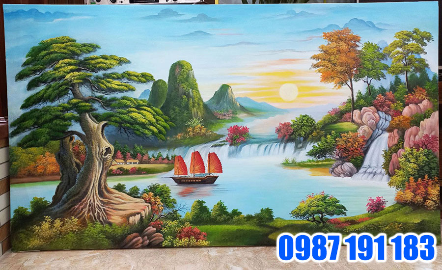 Dòng tranh sơn thủy rất thích hợp gia chủ mệnh Mộc