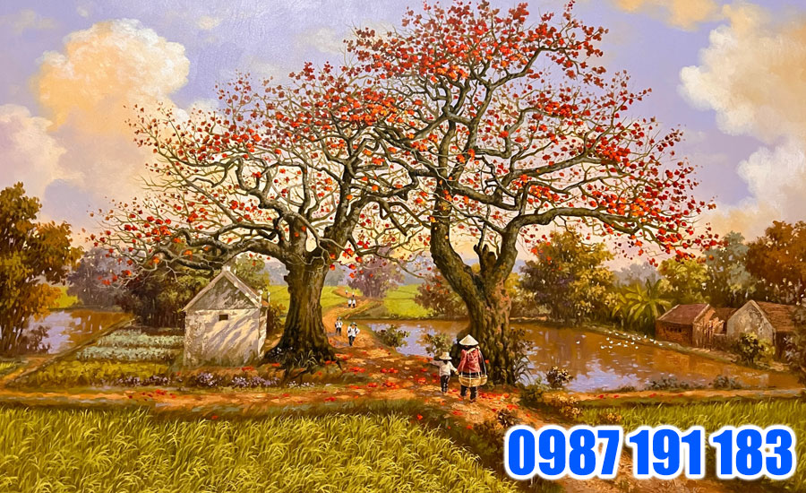 Những dòng tranh có yếu tố đất nhiều sẽ phù hợp với người mệnh Thổ