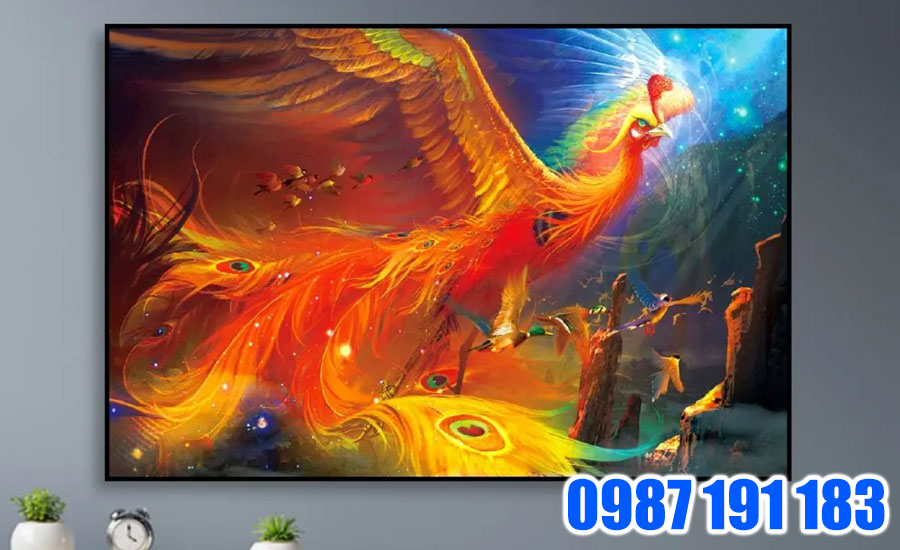 Tranh chim phượng hoàng sẽ hợp với gia chủ tuổi Canh Tý