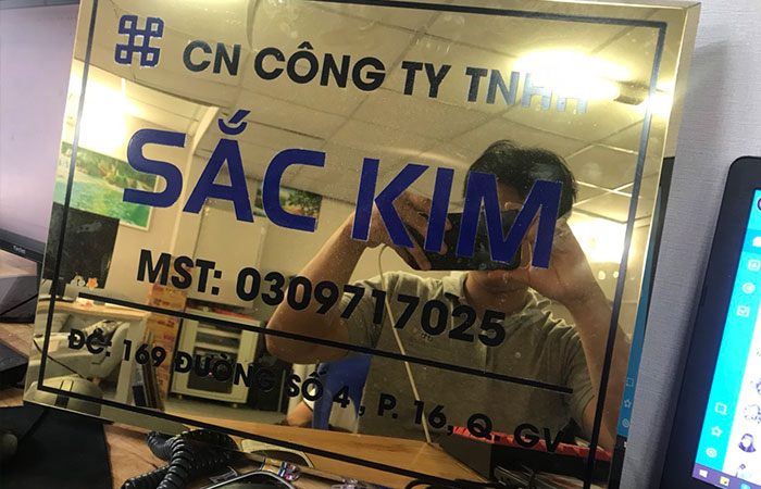 bảng tên công ty inox