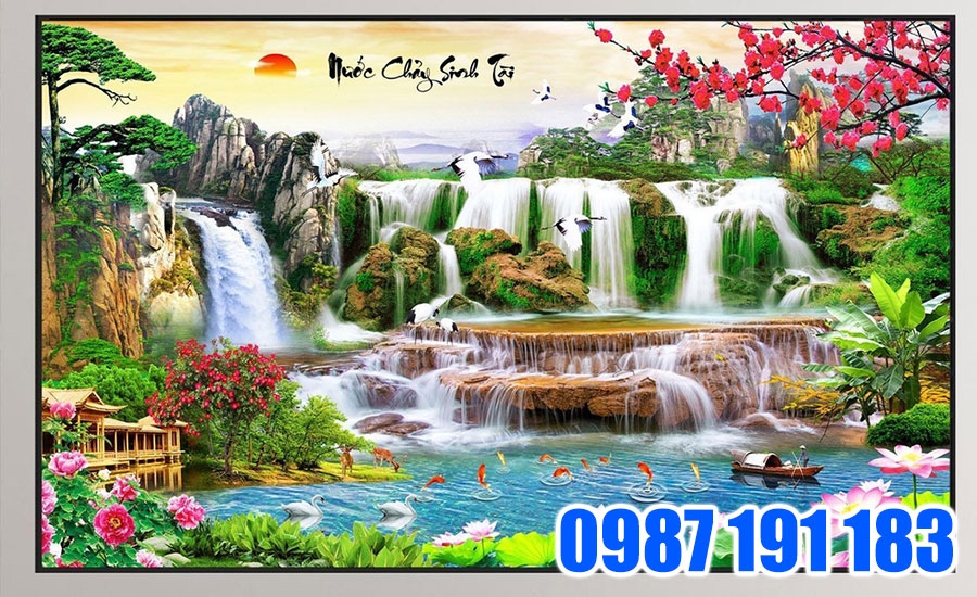 Mẫu tranh sơn thủy cần treo đúng hướng để mang lại hiệu ứng phong thủy tốt nhất