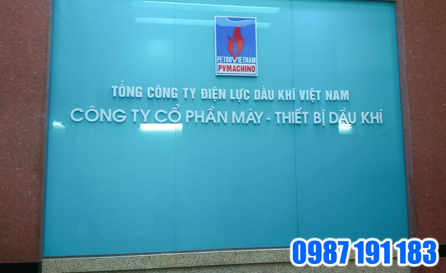 Mẫu backdrop được sử dụng tại quầy lễ tân
