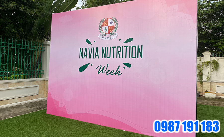 Backdrop có thể thi công kích thước lớn theo nhu cầu doanh nghiệp