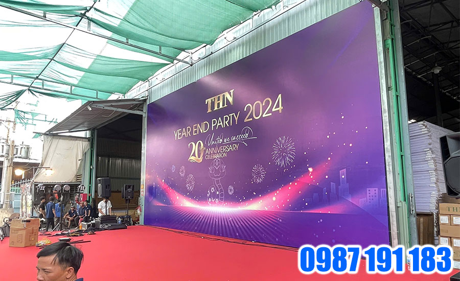 Mẫu background làm bằng chất liệu bạt hiflex khổ lớn
