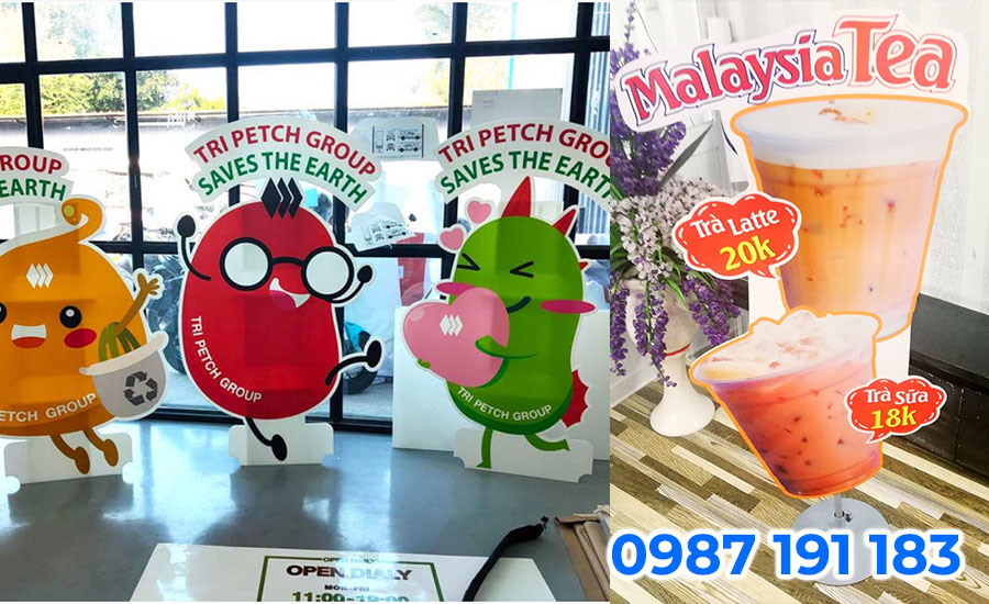 Mẫu sản phẩm standee mô hình quảng cáo cho sản phẩm