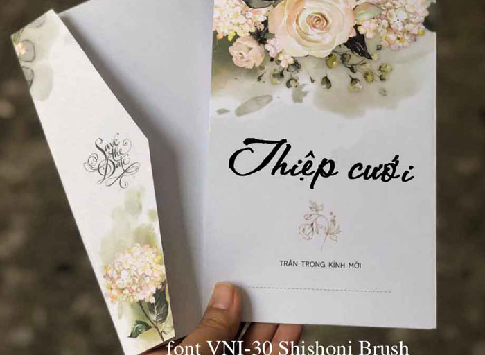 Font thiệp cưới VNI-30 Shishoni Brush
