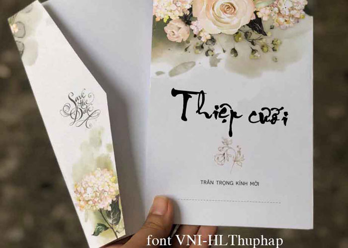 Font thiệp cưới VNI-HL Thuphap