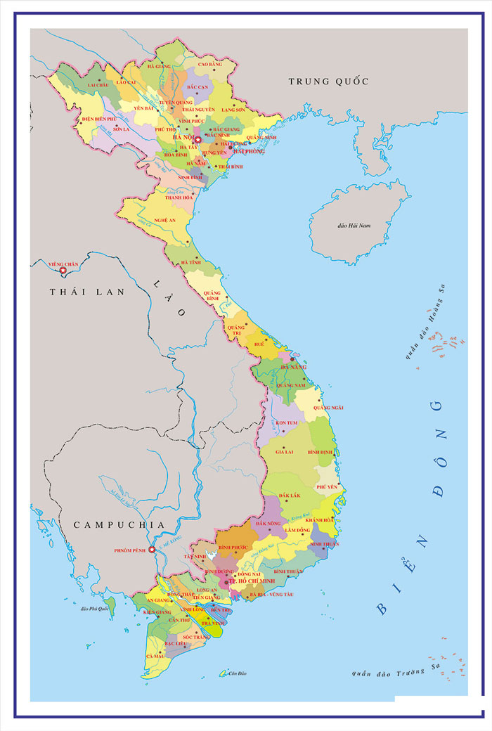 Hình ảnh bản đồ Việt Nam vector 01
