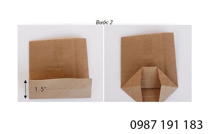 Cách làm túi đựng bánh mì bằng giấy - Bước 2