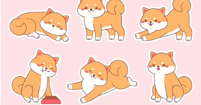 Top 20+ mẫu sticker chó shiba vector đẹp, cute, chất, ngầu