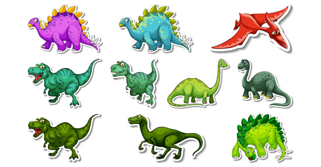 Top 20+ mẫu sticker khủng long vector cute, chất, ngầu
