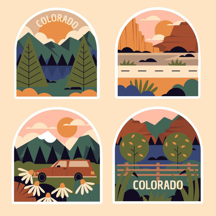 Top 20+ mẫu sticker phong cảnh vector đẹp, cute, chất