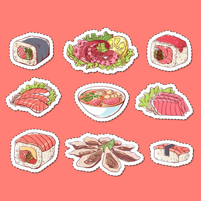 Tổng hợp Những Hình Vẽ Sticker về đồ ăn dễ thương cute