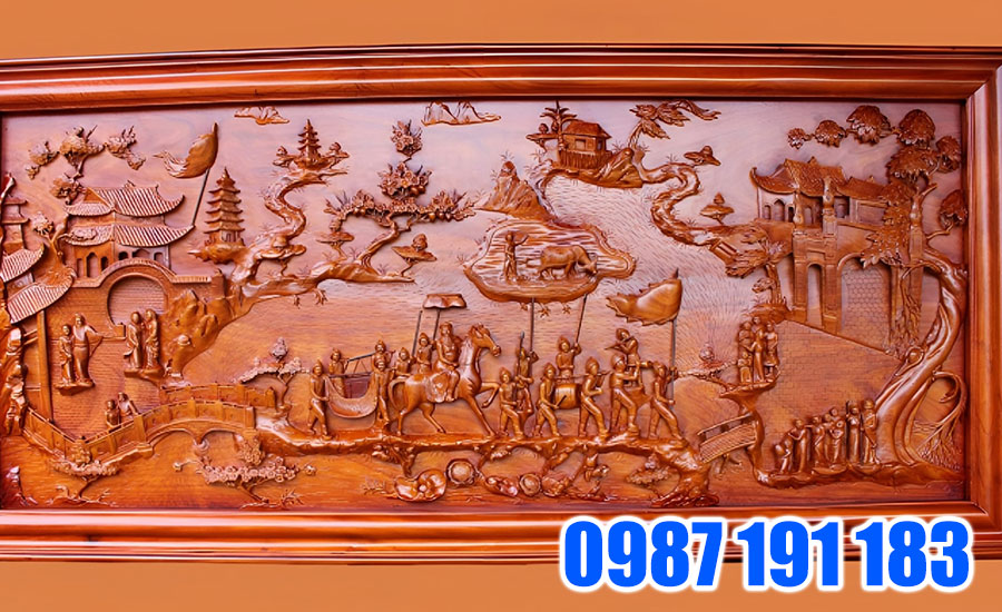 Mẫu tranh trạng nguyên vinh quy bái tổ