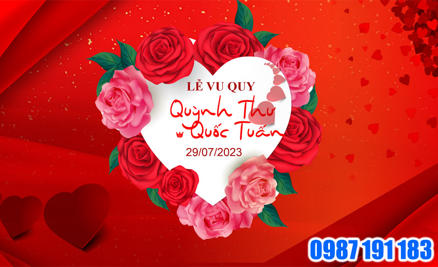 Backdrop đám cưới là thứ không thể thiếu trọng ngày trọng đại