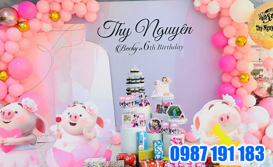 Mẫu backdrop sinh nhật bé gái 02