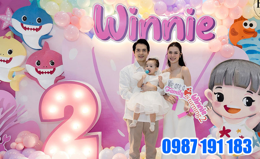 Mẫu backdrop sinh nhật bé gái 06