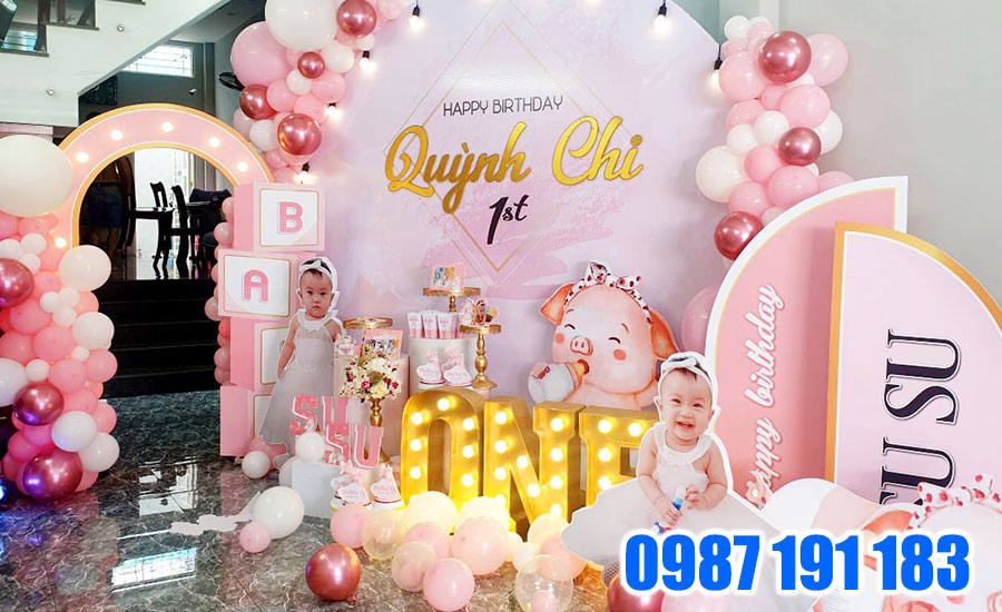 Mẫu backdrop sinh nhật bé gái 07