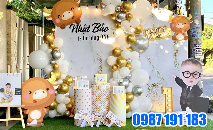 Mẫu backdrop sinh nhật bé gái 08