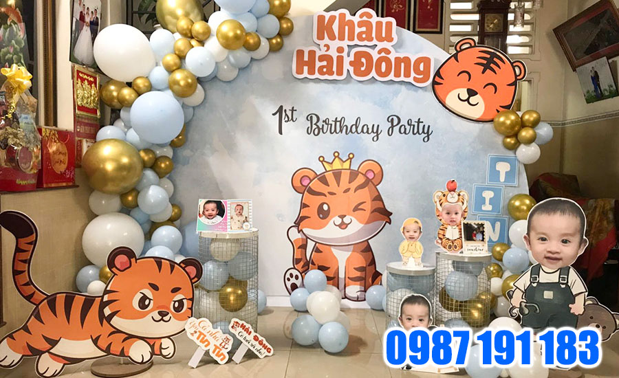 Mẫu backdrop sinh nhật bé trai 03