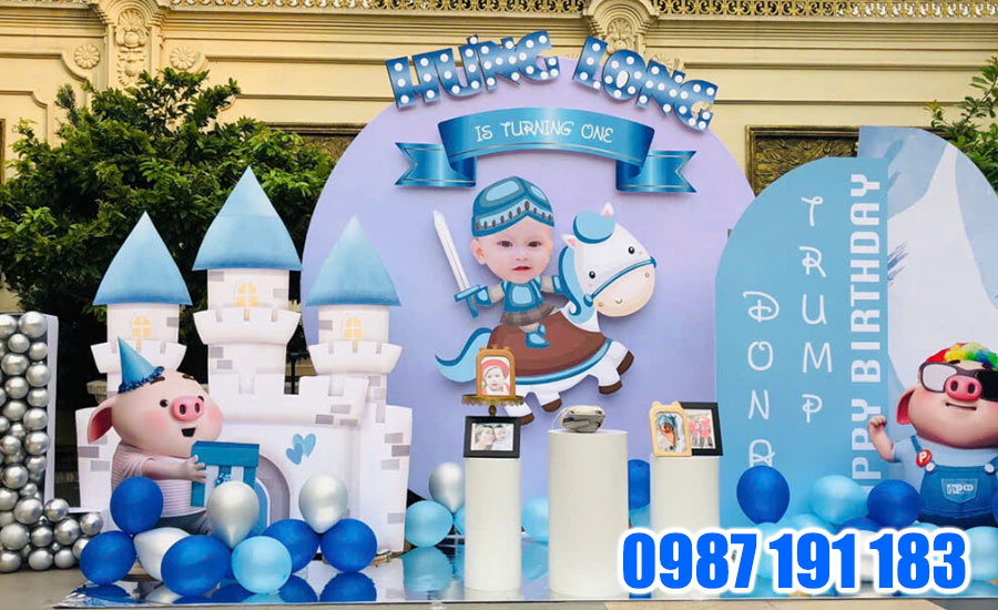 Mẫu backdrop sinh nhật bé trai 05