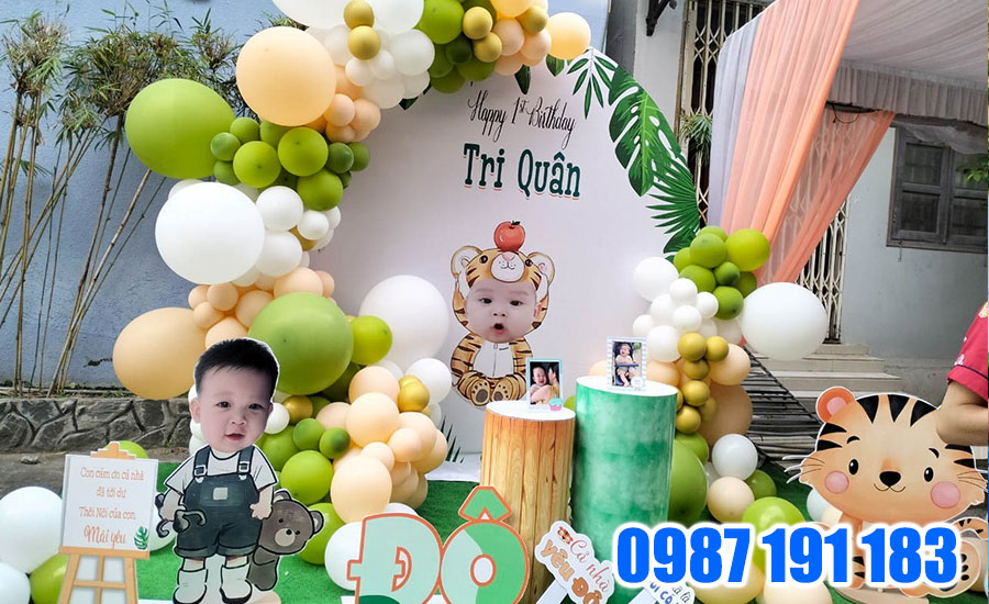 Mẫu backdrop sinh nhật bé trai 06