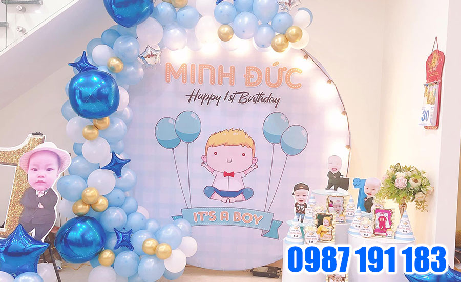 Mẫu thiết kế backdrop dành cho sinh nhật bé