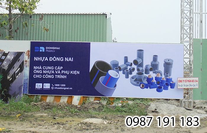 Mẫu biển quảng cáo cho nhà cung cấp Nhựa Đồng Nai