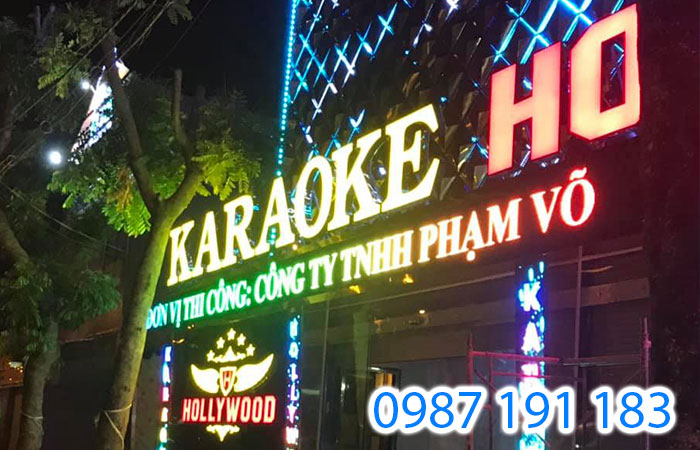 Mẫu bảng hiệu của quán Karaoke HD