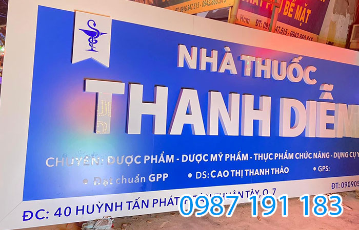 Mẫu bảng hiệu đẹp chất lượng của nhà thuốc Thanh Diễm