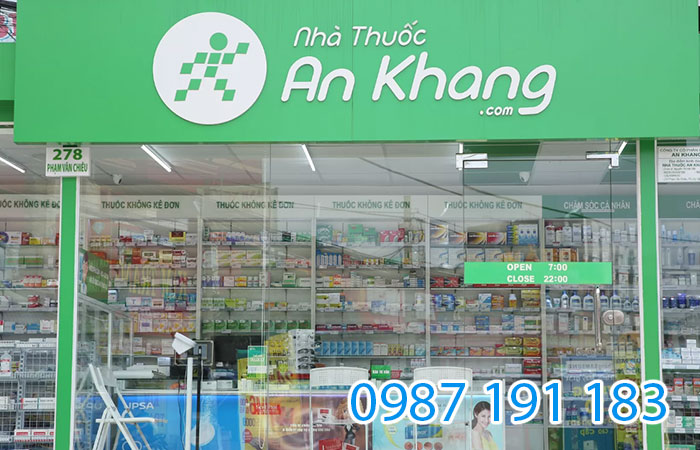 Mẫu bảng hiệu đẹp mắt của nhà thuốc An Khang trực thuộc TGDD