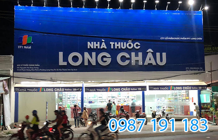 Mẫu bảng hiệu nhà thuốc Long Châu FPT 02