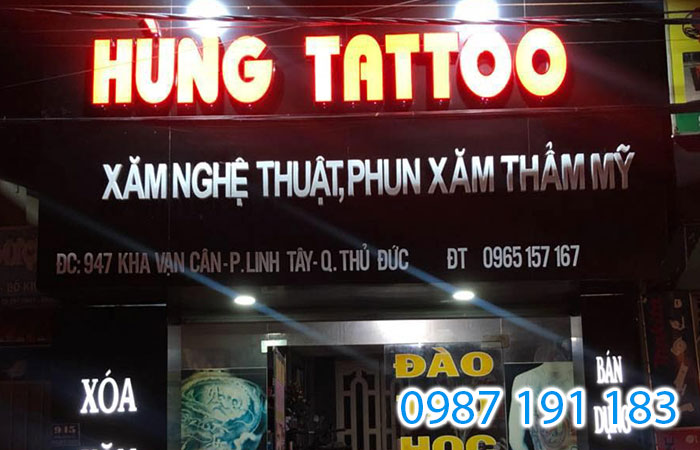 Dịch vụ phun xăm thẩm mỹ và xăm nghệ thuật tại tiệm Hùng Tattoo