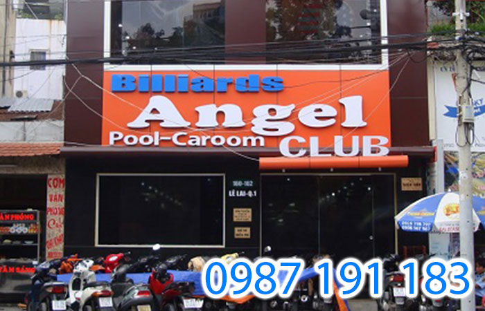 Mẫu biển hiệu quảng cáo khổ lớn của tiệm Bida Angel
