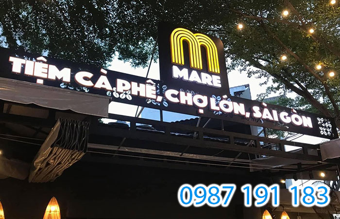Mẫu bảng hiệu khổ lớn của quán cà phê Chợ Lớn Sài Gòn