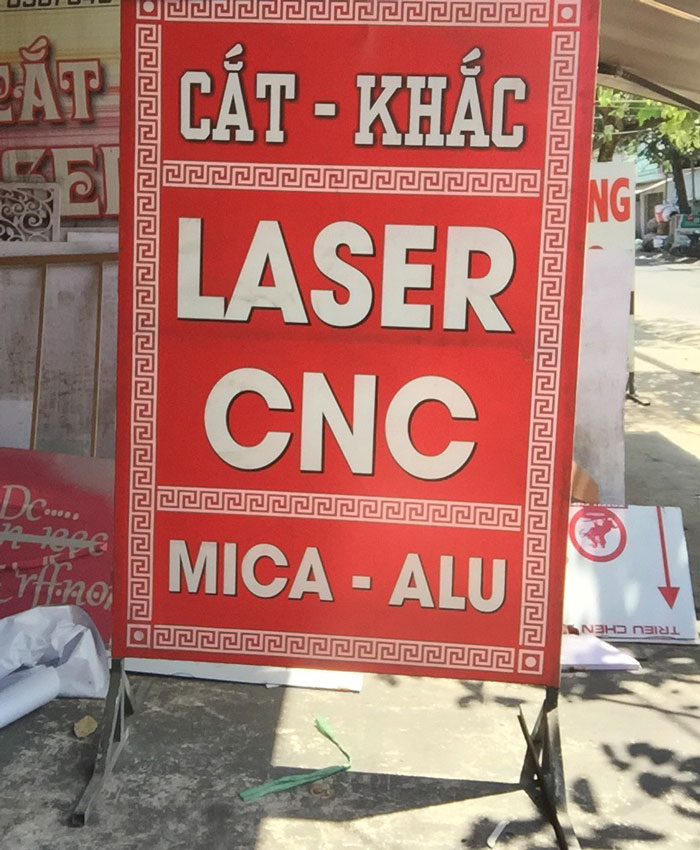 Mẫu 9 - mẫu bảng hiệu cho cửa hàng cắt khắc laser