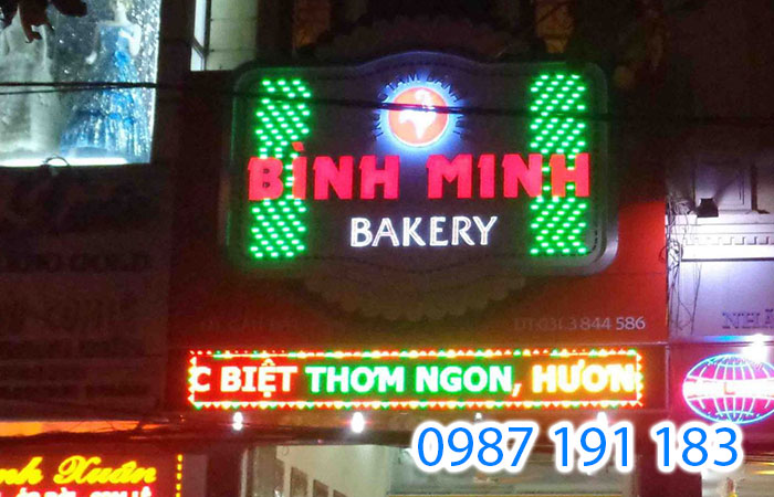 Mẫu bảng hiệu đẹp của tiệm bánh kem Bình Minh