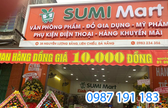 Mẫu biển của cửa hàng bán đồ phụ kiện điện thoại Sumi