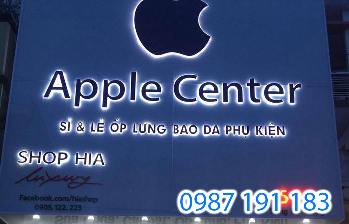 Mẫu bảng hiệu quảng cáo của Apple Center