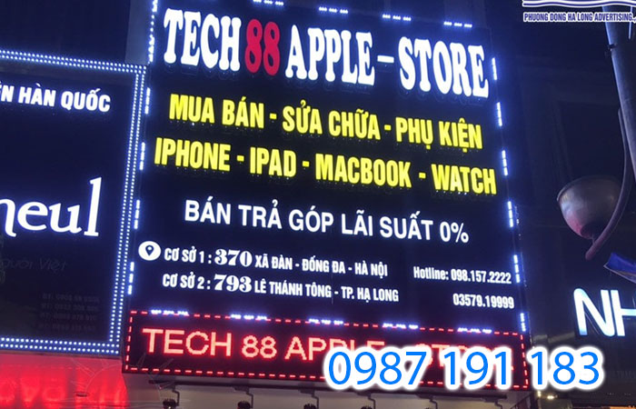 Mẫu bảng hiệu đứng khổ lớn của cửa hàng Tech88 Apple