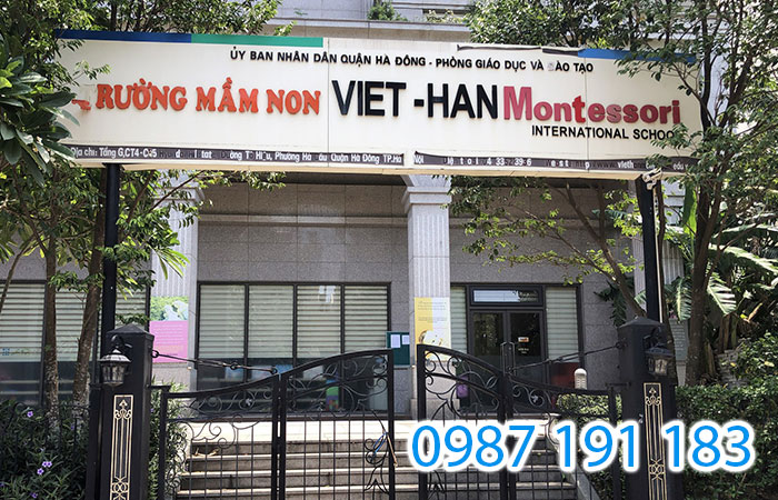 Mẫu biển alu của trường mầm non Việt Nam