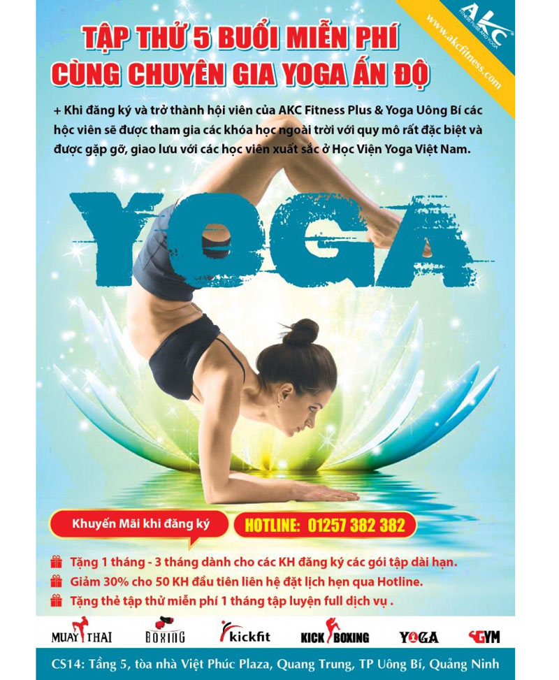 Mẫu tờ rơi quảng cáo cho trung tâm dạy yoga