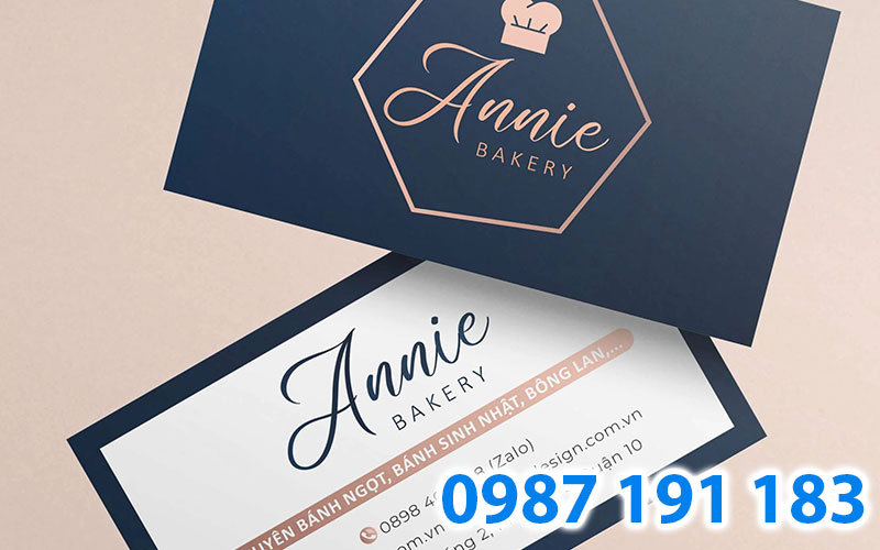 Mẫu name card đẹp dành cho tiệm bánh Annie
