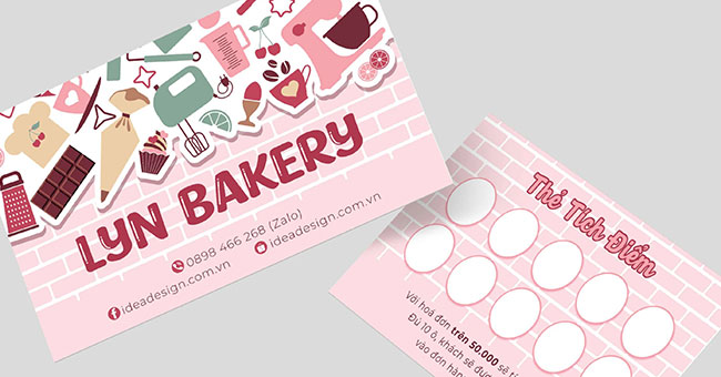 Top 10+ mẫu name card bakery, tiệm bánh, bánh mì đẹp